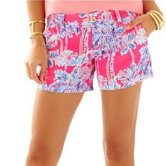 Lilly Pulitzer Pants - New lilly pulitzer pink stems callahan shorts 14